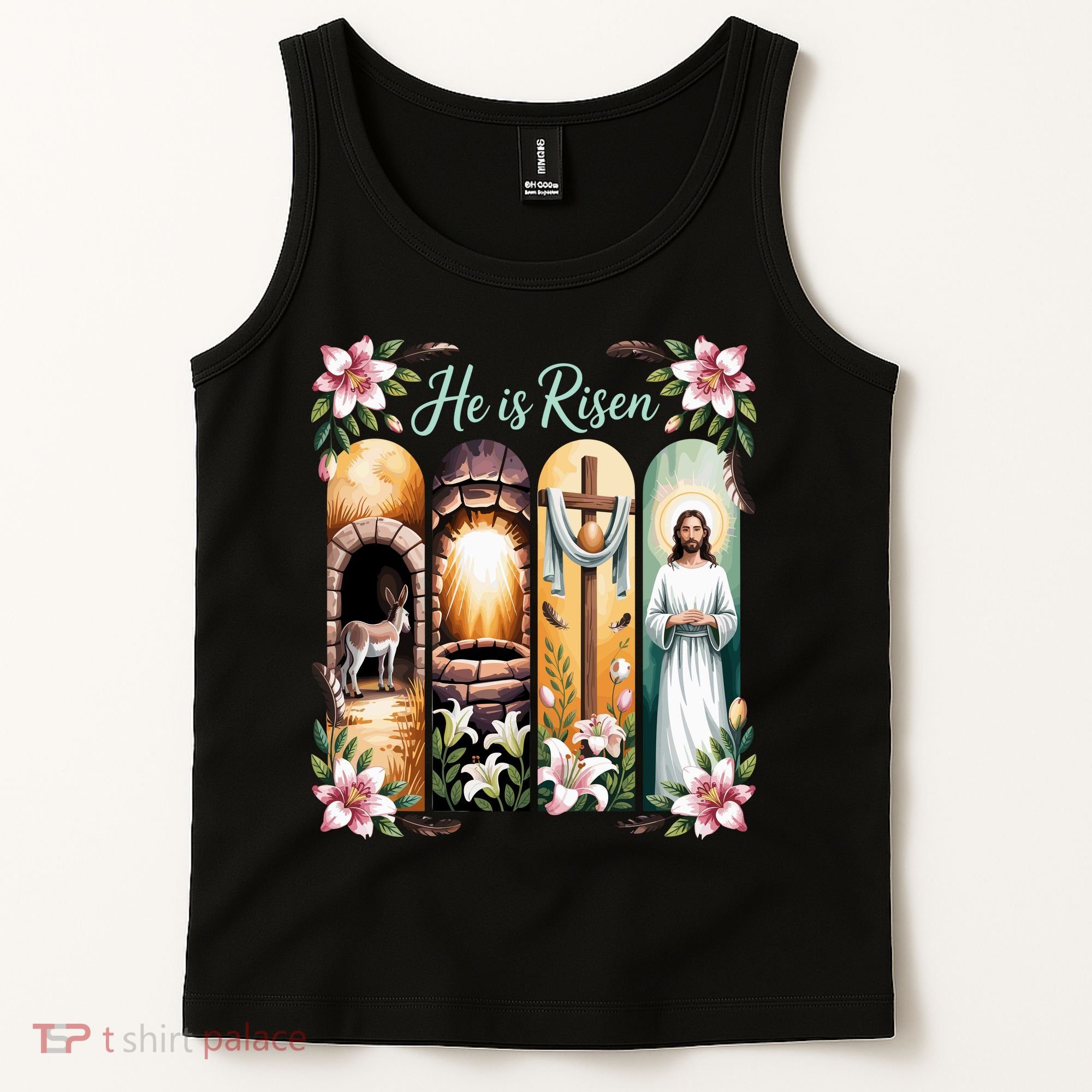 Celebrate Easter Jesus He Is Risen Tank Top