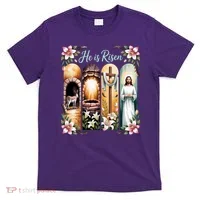 Celebrate Easter Jesus He Is Risen T-Shirt thumb 0