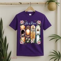 Celebrate Easter Jesus He Is Risen T-Shirt thumb 2