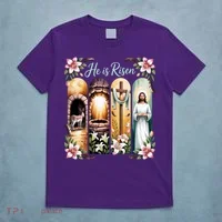 Celebrate Easter Jesus He Is Risen T-Shirt thumb 5