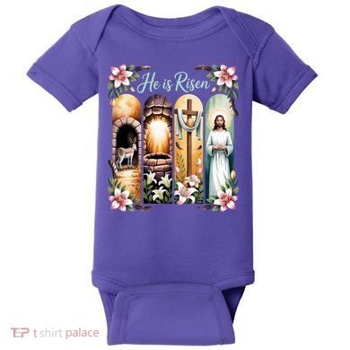 Celebrate Easter Jesus He Is Risen Baby Bodysuit
