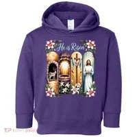 Celebrate Easter Jesus He Is Risen Toddler Hoodie thumb 0