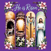 Celebrate Easter Jesus He Is Risen Toddler Hoodie thumb 2