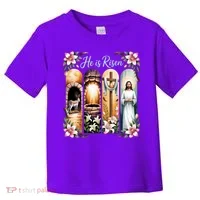 Celebrate Easter Jesus He Is Risen Toddler T-Shirt thumb 0