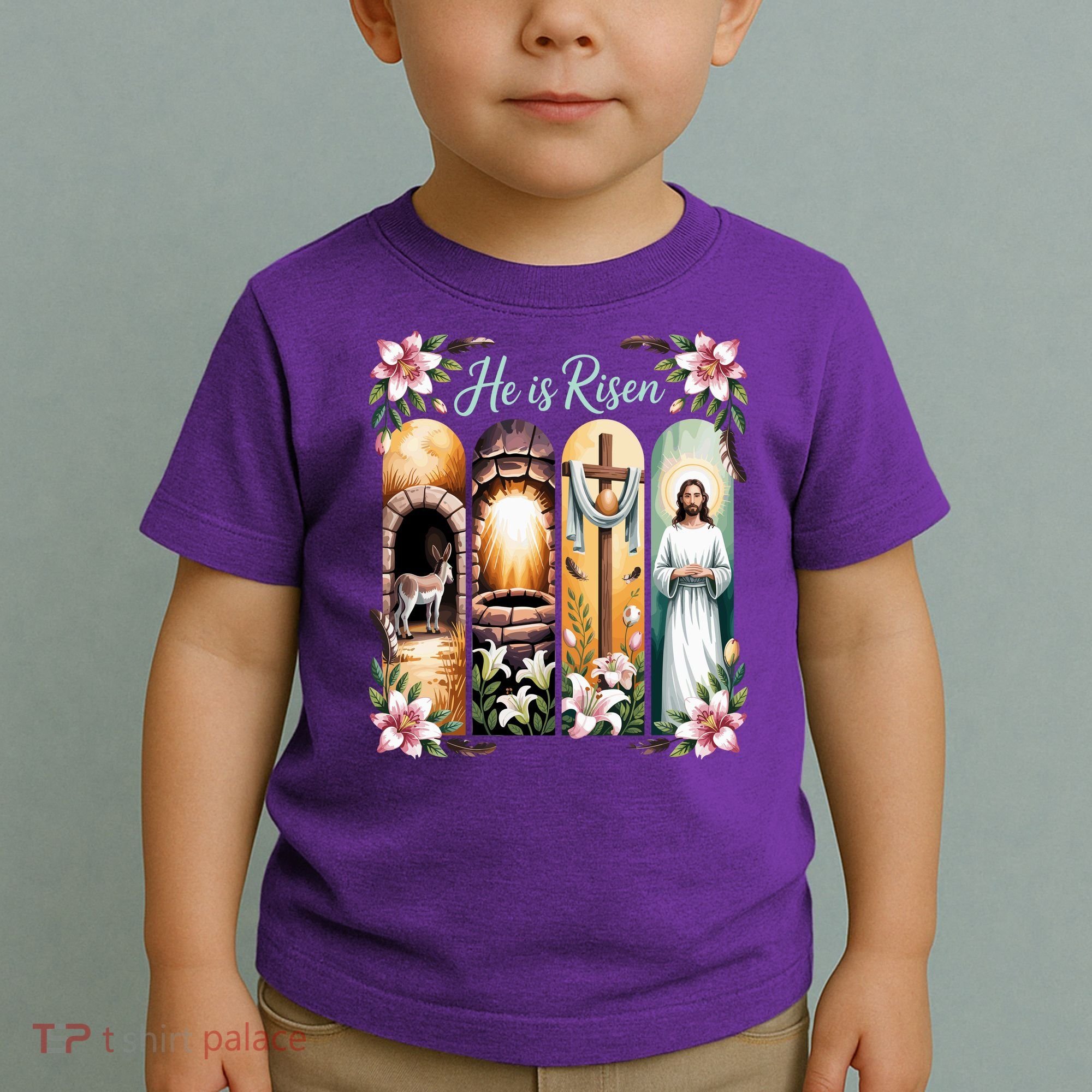 Celebrate Easter Jesus He Is Risen Toddler T-Shirt