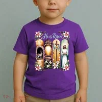 Celebrate Easter Jesus He Is Risen Toddler T-Shirt thumb 2