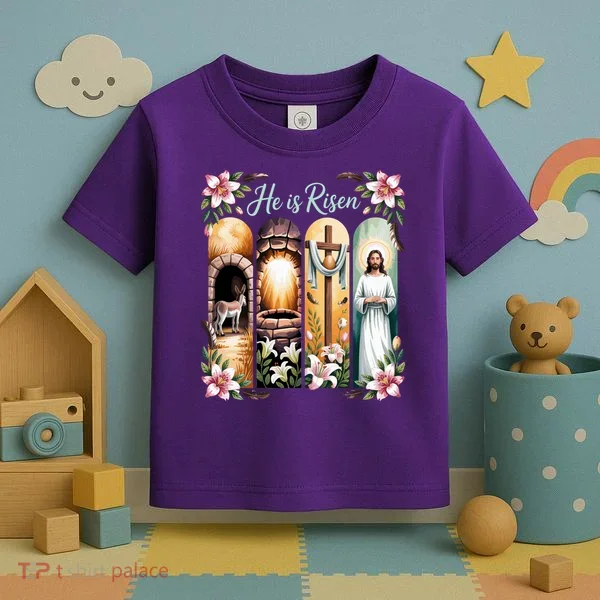 Celebrate Easter Jesus He Is Risen Toddler T-Shirt
