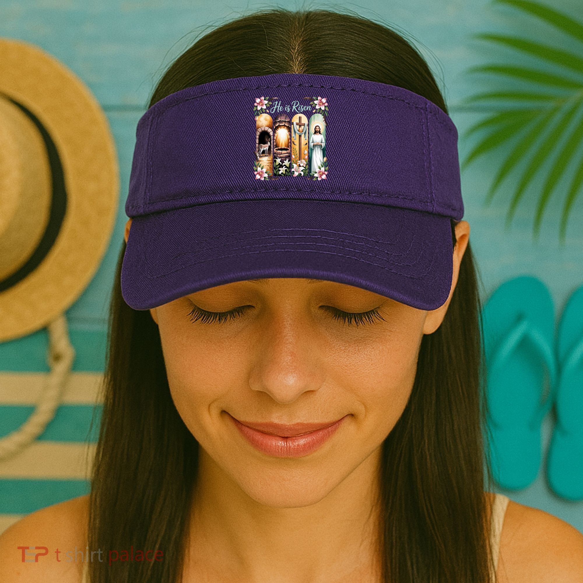 Celebrate Easter Jesus He Is Risen Visor