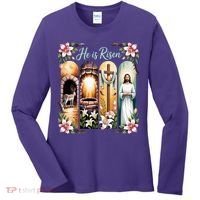 Celebrate Easter Jesus He Is Risen Women's Long Sleeve Shirt thumb 0