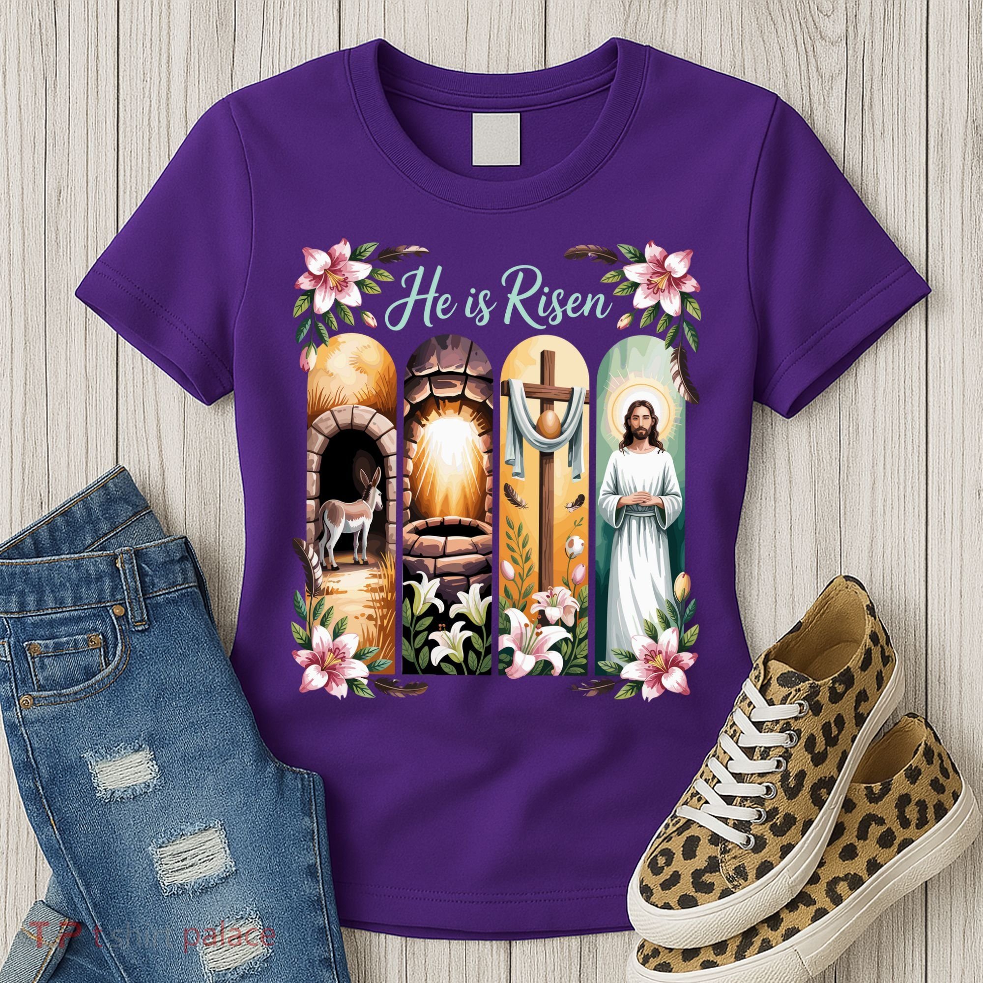 Celebrate Easter Jesus He Is Risen Women's T-Shirt