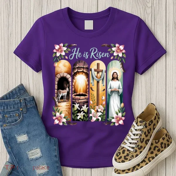 Celebrate Easter Jesus He Is Risen Women's T-Shirt