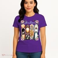 Celebrate Easter Jesus He Is Risen Women's T-Shirt thumb 4