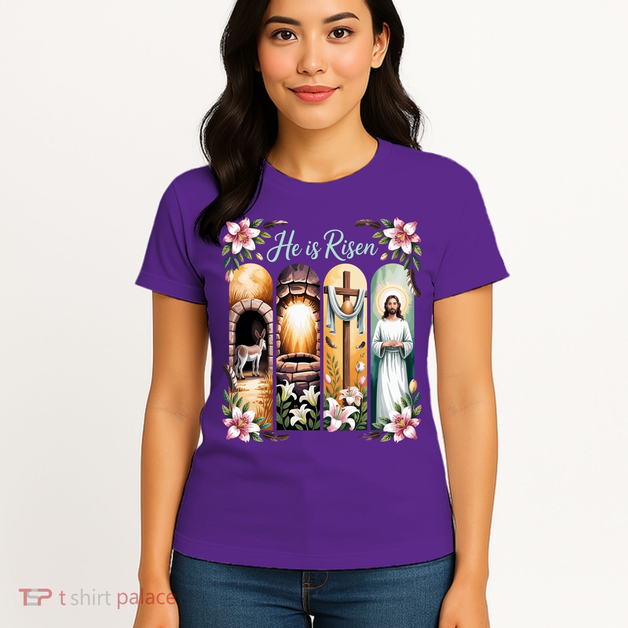 Celebrate Easter Jesus He Is Risen Women's T-Shirt