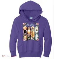 Celebrate Easter Jesus He Is Risen Kids Hoodie thumb 0