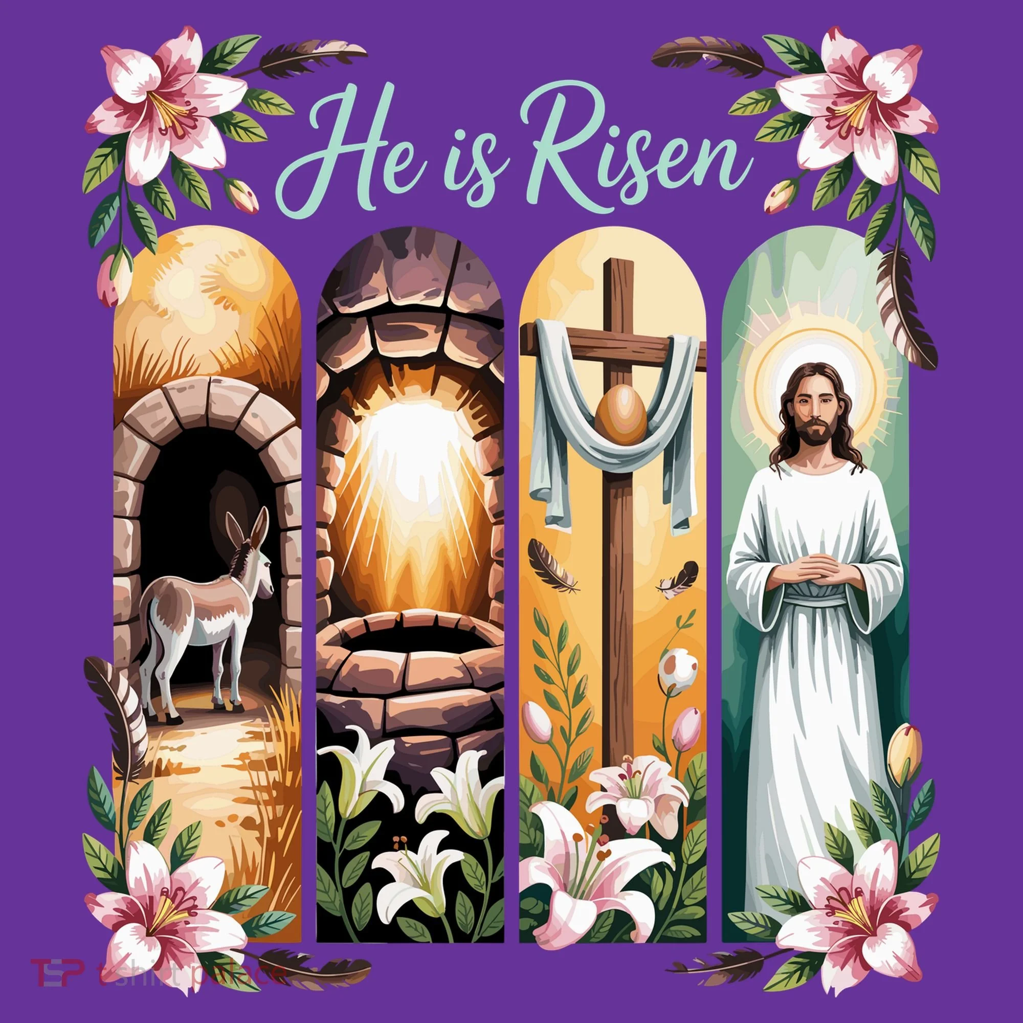 Celebrate Easter Jesus He Is Risen Kids T-Shirt