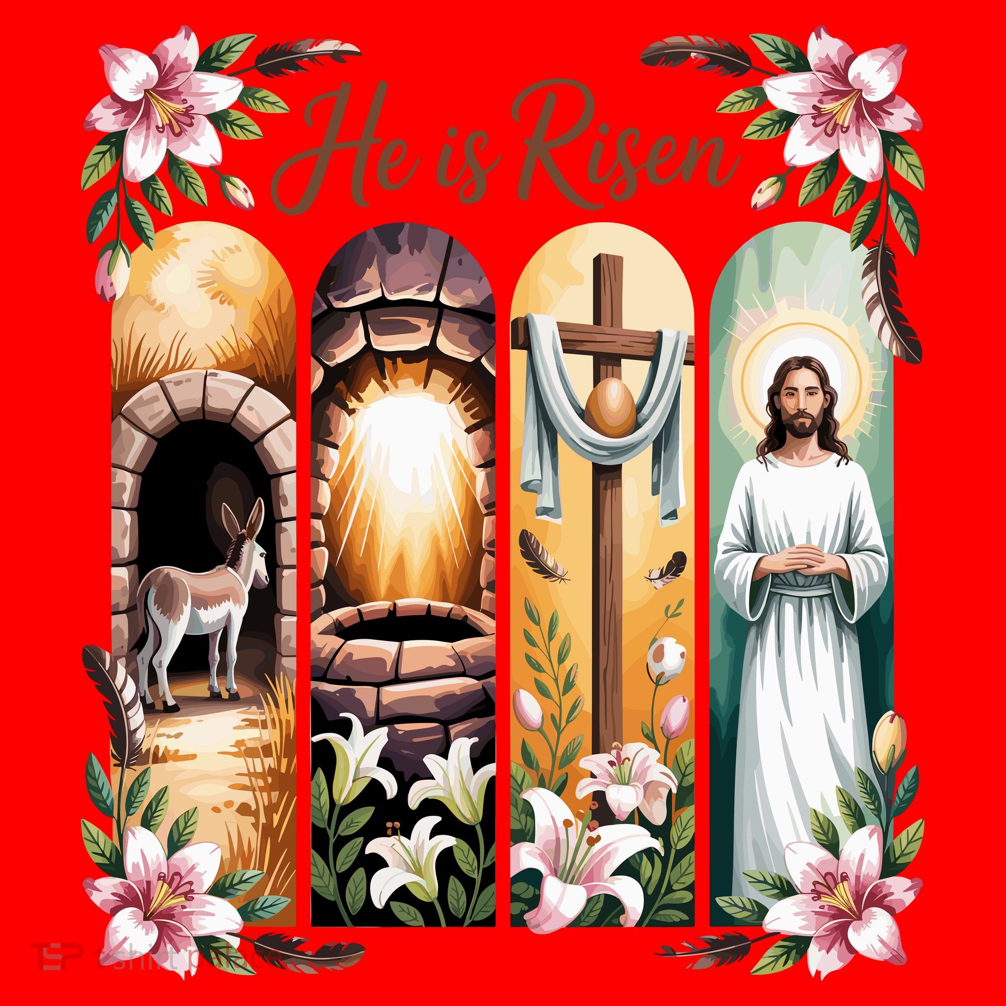 Celebrate Easter Jesus He Is Risen Santa Hat