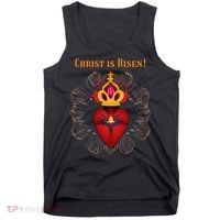 Christian Easter Jesus Christ Is Risen Tank Top thumb 0