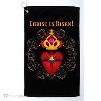 Christian Easter Jesus Christ Is Risen Golf Towel thumb 0
