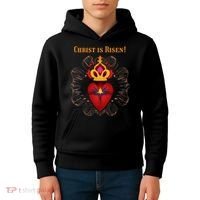 Christian Easter Jesus Christ Is Risen Kids Hoodie thumb 4