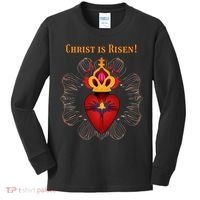 Christian Easter Jesus Christ Is Risen Kids Long Sleeve Shirt thumb 0