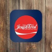 Cool Enjoy Jesus Christ Thou Shalt Mever Thirst Coaster thumb 0