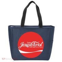Cool Enjoy Jesus Christ Thou Shalt Mever Thirst Tote Bag thumb 0