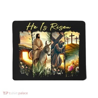 Celebrate Easter Jesus He Is Risen Four Scenes Mousepad