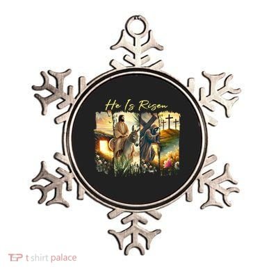 Celebrate Easter Jesus He Is Risen Four Scenes Ornament