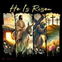 Celebrate Easter Jesus He Is Risen Four Scenes Ornament thumb 1