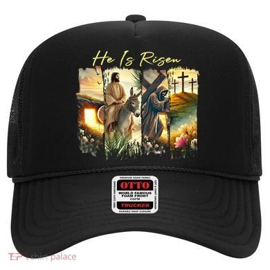 Celebrate Easter Jesus He Is Risen Four Scenes Hat