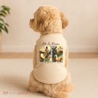Celebrate Easter Jesus He Is Risen Four Scenes Doggie Tank thumb 2