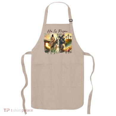 Celebrate Easter Jesus He Is Risen Four Scenes Apron
