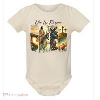Celebrate Easter Jesus He Is Risen Four Scenes Baby Bodysuit thumb 0