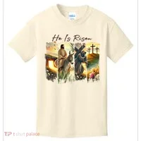 Celebrate Easter Jesus He Is Risen Four Scenes Kids T-Shirt thumb 0