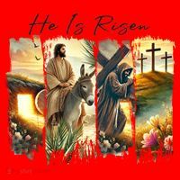 Celebrate Easter Jesus He Is Risen Four Scenes Santa Hat thumb 1