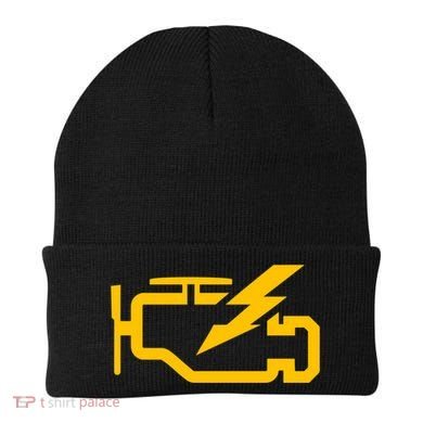 Check Engine Light Funny Automotive Mechanic Meaningful Gift Beanie