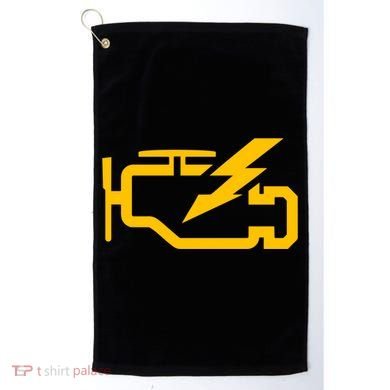 Check Engine Light Funny Automotive Mechanic Meaningful Gift Golf Towel