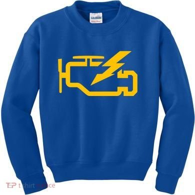 Check Engine Light Funny Automotive Mechanic Meaningful Gift Kids Sweatshirt