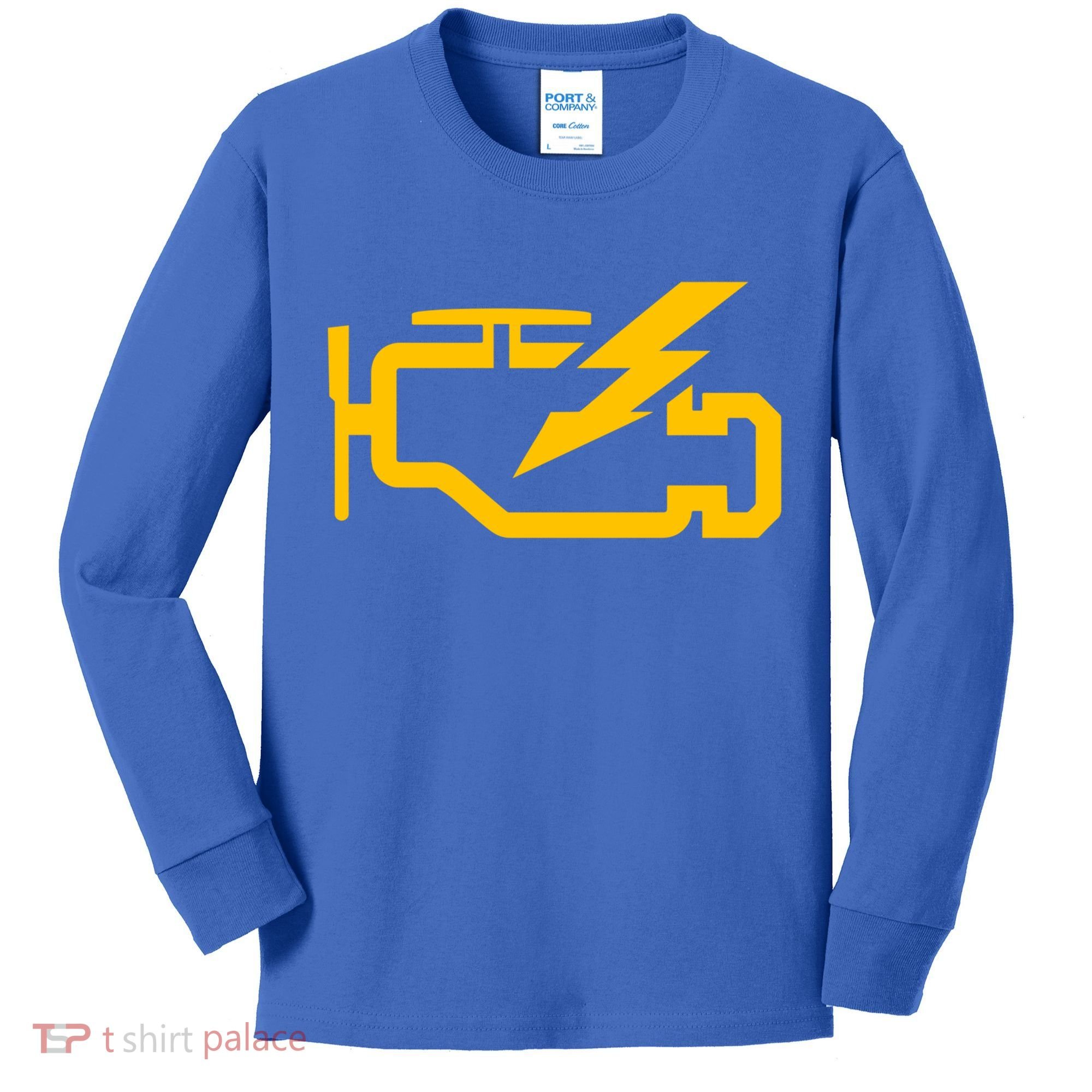Check Engine Light Funny Automotive Mechanic Meaningful Gift Kids Long Sleeve Shirt