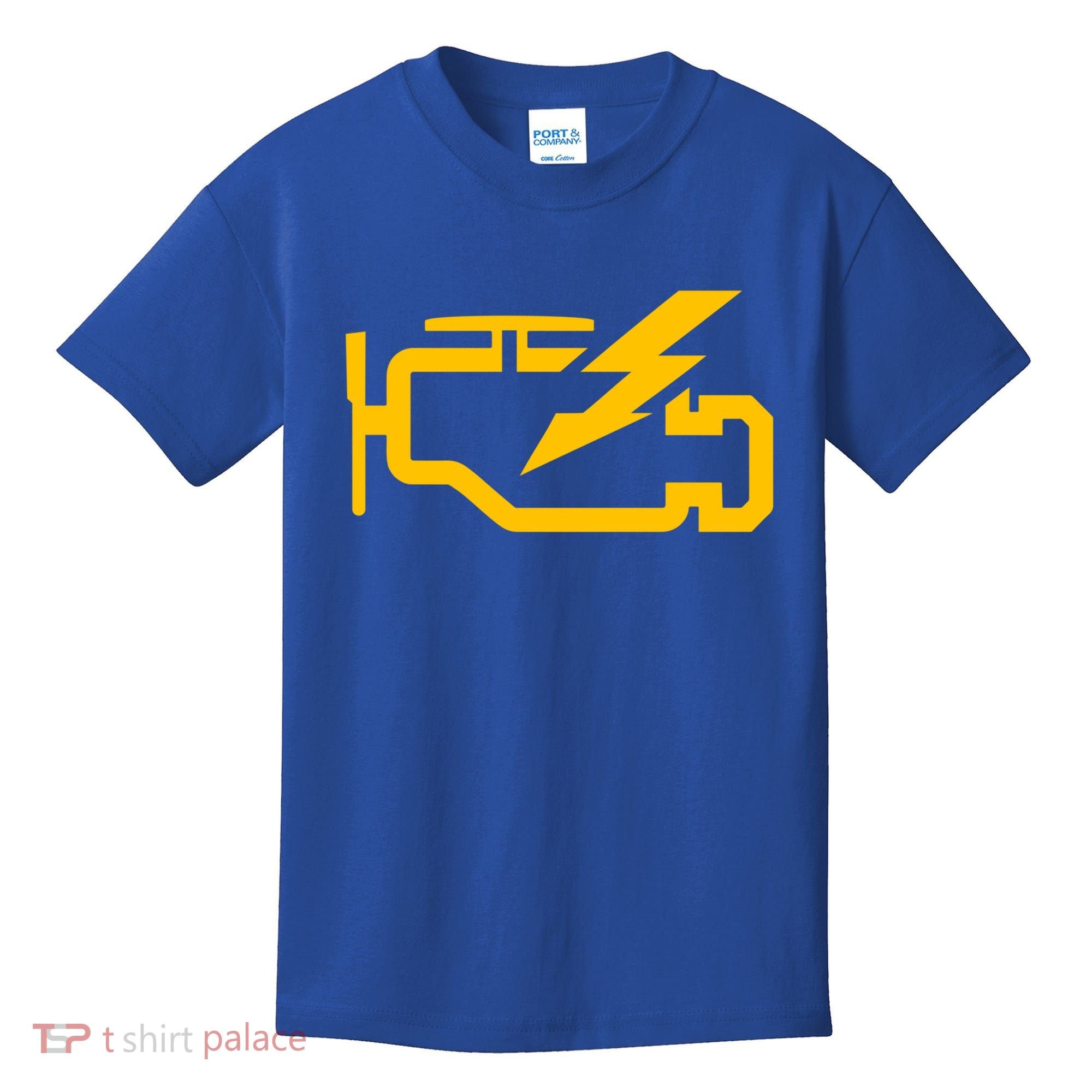 Check Engine Light Funny Automotive Mechanic Meaningful Gift Kids T-Shirt