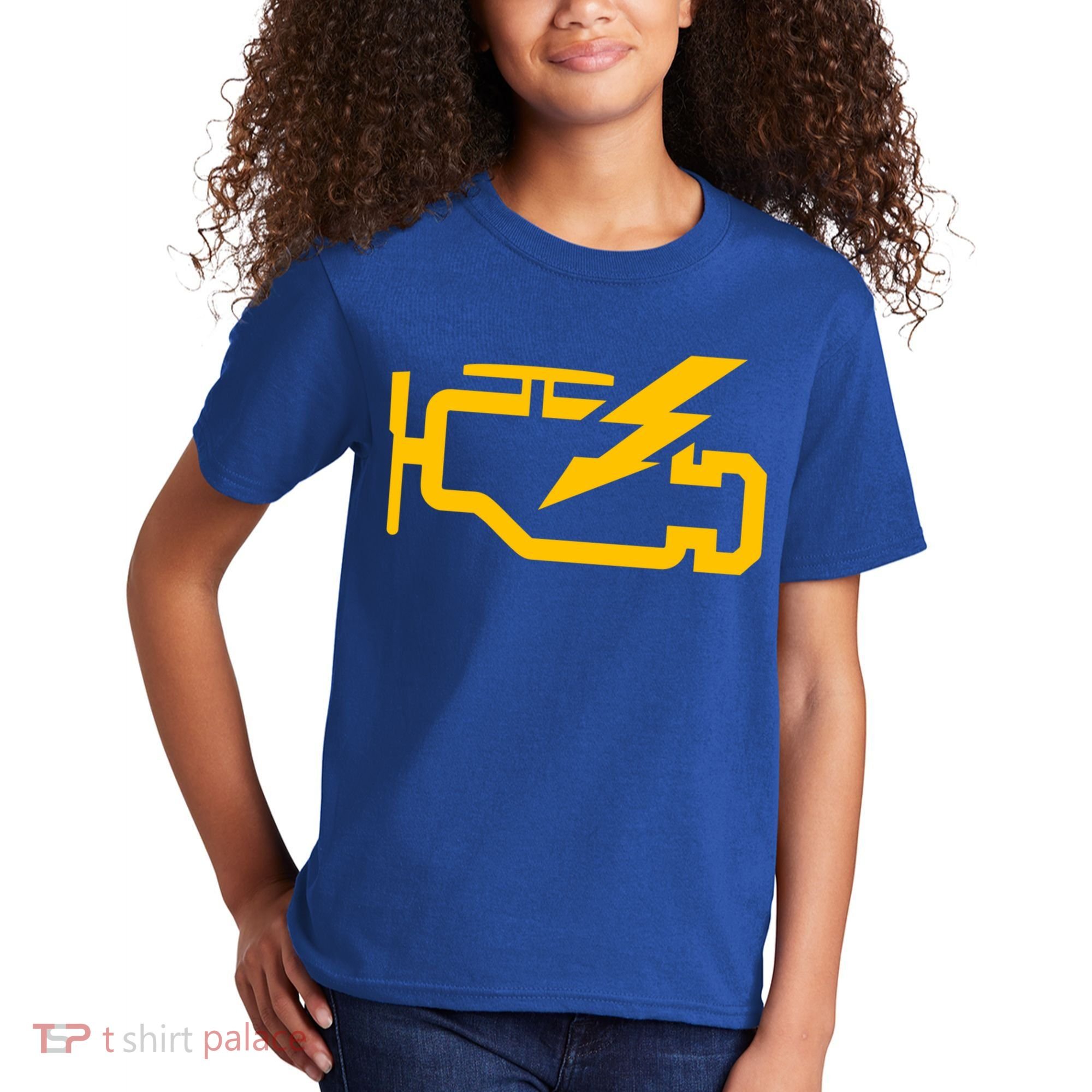 Check Engine Light Funny Automotive Mechanic Meaningful Gift Kids T-Shirt