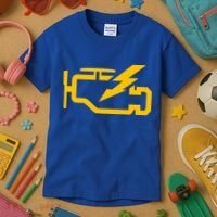 Check Engine Light Funny Automotive Mechanic Meaningful Gift Kids T-Shirt thumb 3