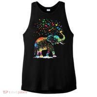Cute Elephant Lover Animal On Elephant Ladies PosiCharge Tri-Blend Wicking Tank thumb 0