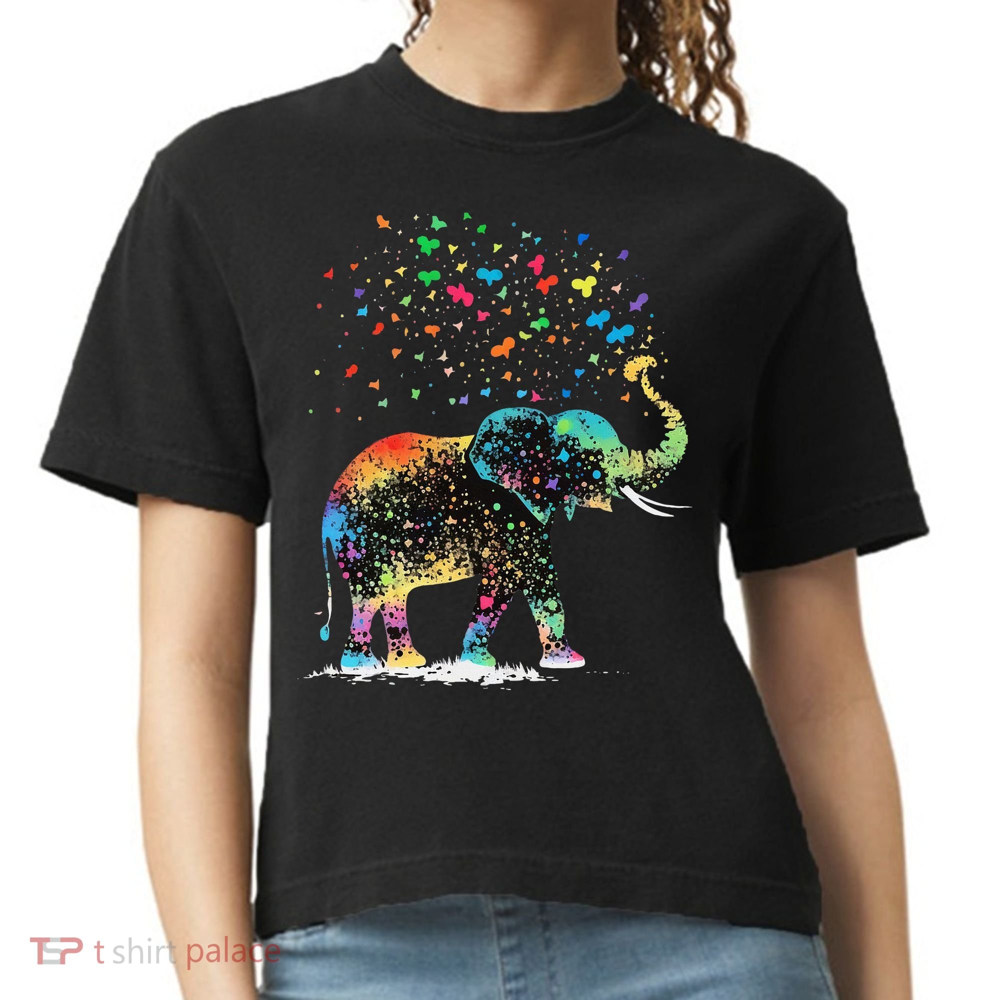 Cute Elephant Lover Animal On Elephant Comfort Colors Boxy T-Shirt