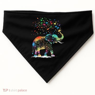 Cute Elephant Lover Animal On Elephant USA-Made Doggie Bandana
