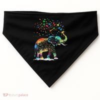 Cute Elephant Lover Animal On Elephant USA-Made Doggie Bandana thumb 0