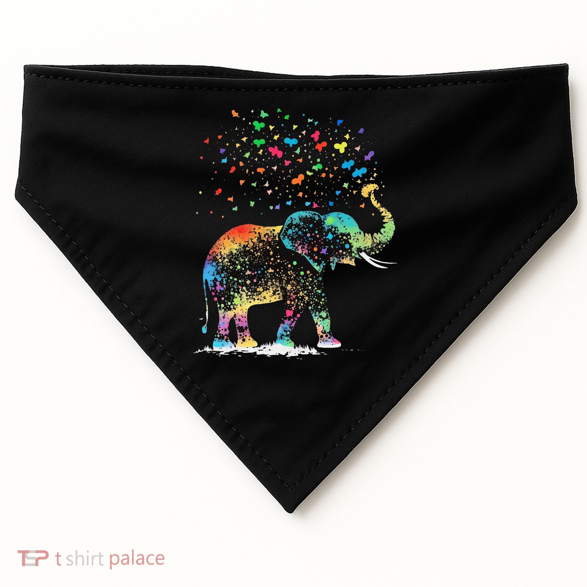 Cute Elephant Lover Animal On Elephant USA-Made Doggie Bandana