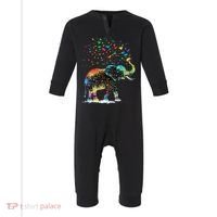 Cute Elephant Lover Animal On Elephant Infant Fleece One Piece thumb 0