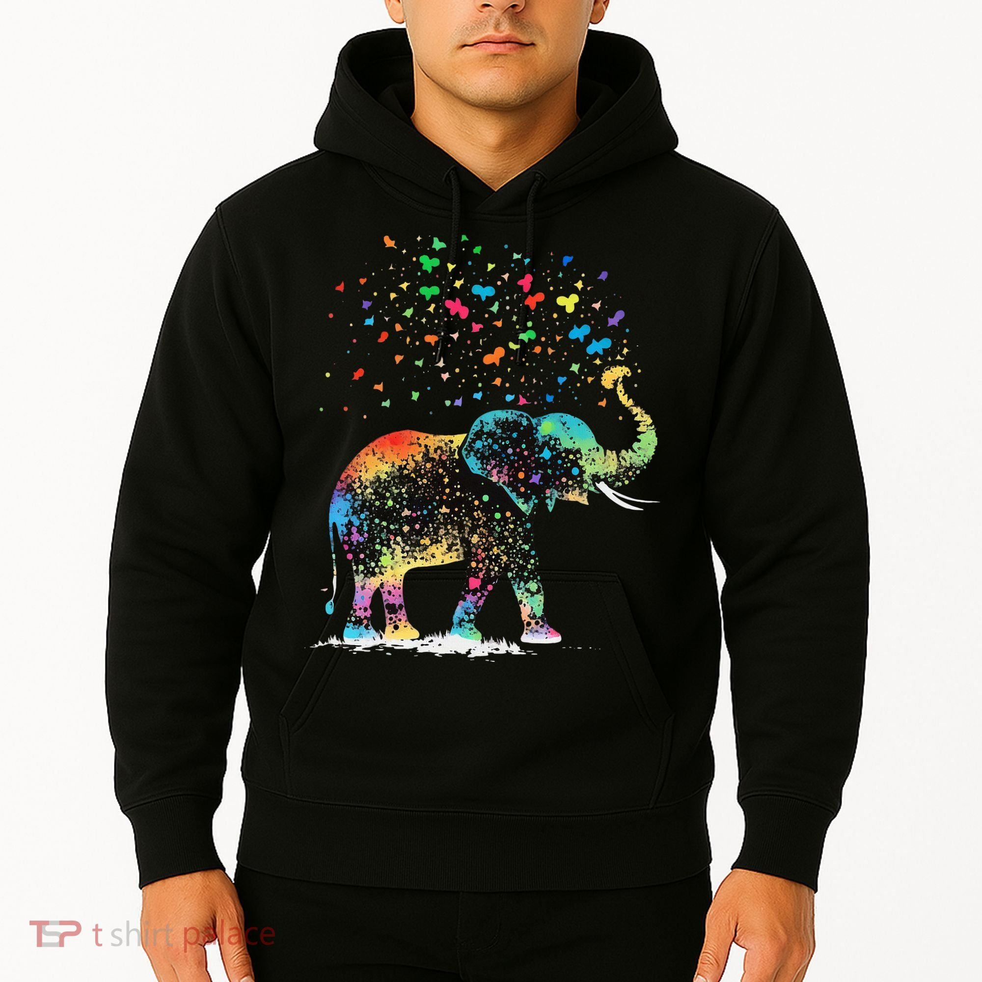 Cute Elephant Lover Animal On Elephant Hoodie