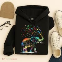 Cute Elephant Lover Animal On Elephant Hoodie thumb 4